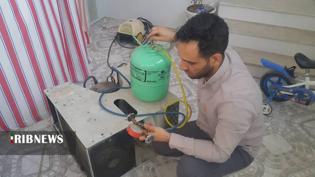 تعمیر وسایل سرمایشی خانوارهای مددجو هفتکلی