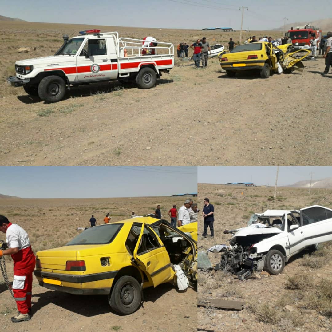 تصادف خونبار پژوها در جاده شاهرود - گرگان