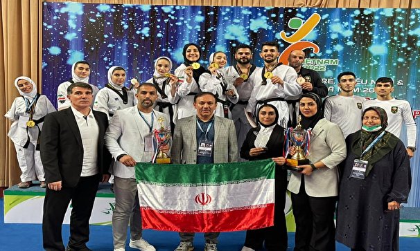 تیم ملی پاراتکواندو ایران بر بام آسیا ایستاد