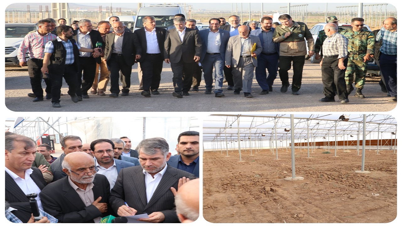 بازدید وزیر جهاد کشاورزی از شهرک گلخانه‌ای نودهک در تاکستان